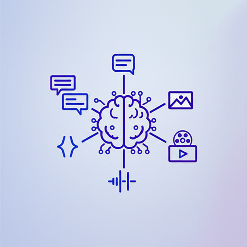 Illustration simple de l'IA générative